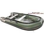 Моторная надувная лодка SEA-PRO N380AL (зеленая)